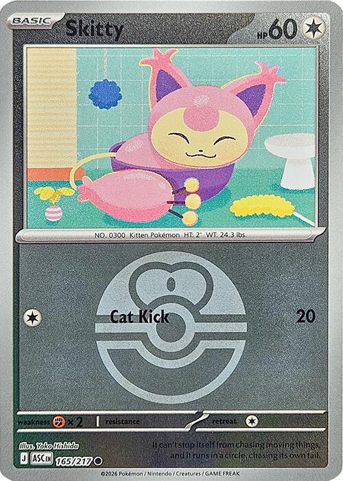 Skitty (165/217) (Love Ball) [Mega Evolution: Ascended Heroes] | Exor Games Summserside