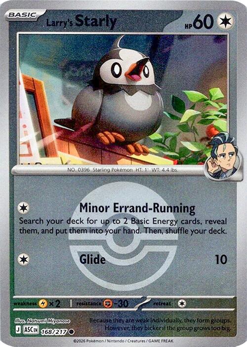 Larry's Starly (168/217) (Poke Ball) [Mega Evolution: Ascended Heroes] | Exor Games Summserside
