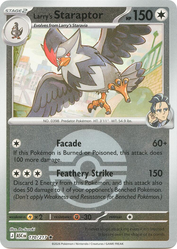 Larry's Staraptor (170/217) (Poke Ball) [Mega Evolution: Ascended Heroes] | Exor Games Summserside