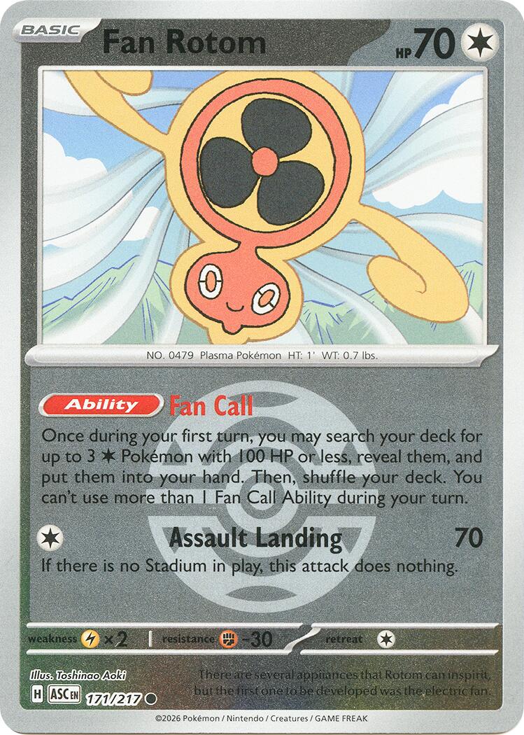 Fan Rotom (171/217) (Dusk Ball) [Mega Evolution: Ascended Heroes] | Exor Games Summserside