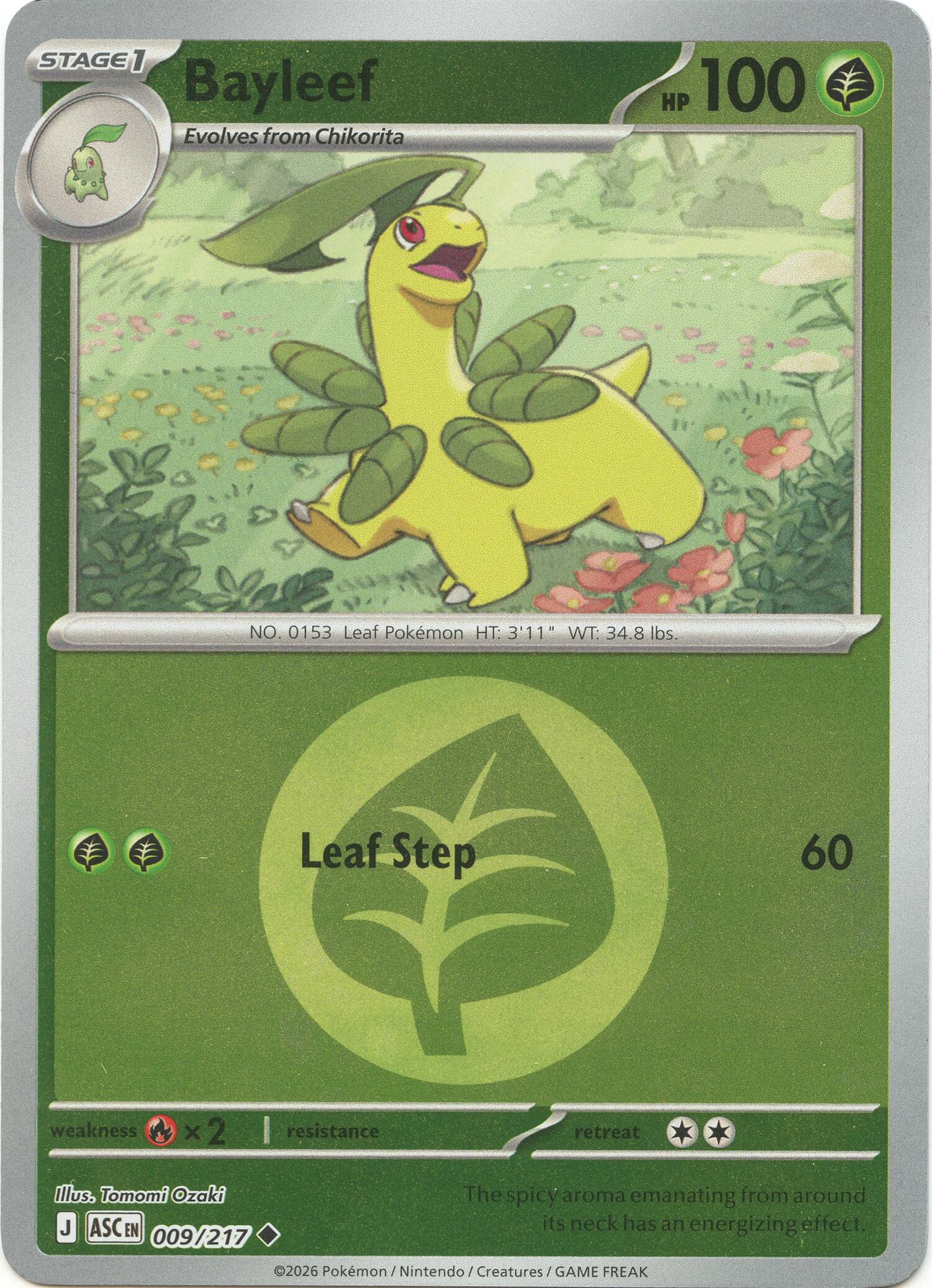 Bayleef (009/217) (Energy Symbol Pattern) [Mega Evolution: Ascended Heroes] | Exor Games Summserside