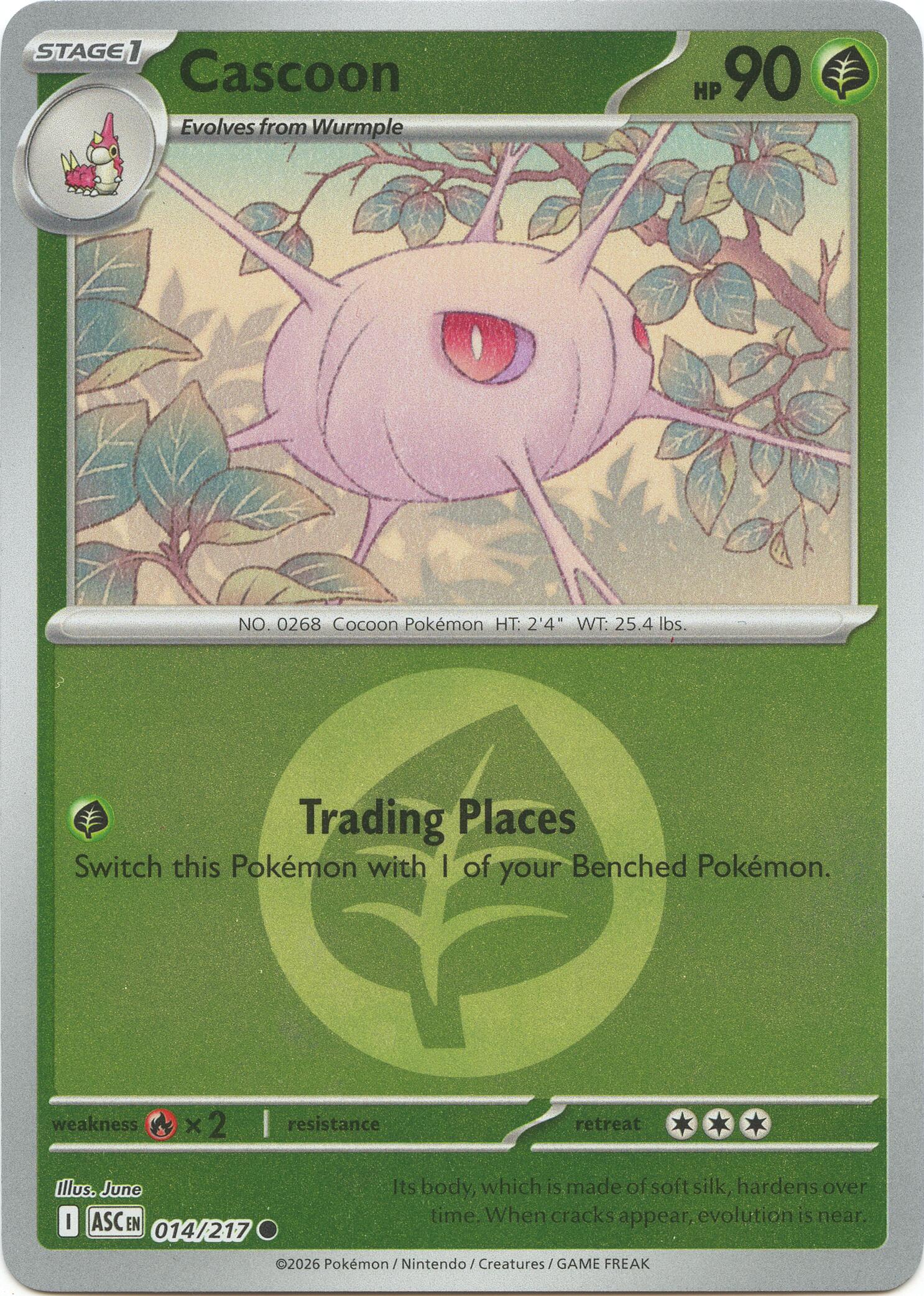 Cascoon (014/217) (Energy Symbol Pattern) [Mega Evolution: Ascended Heroes] | Exor Games Summserside