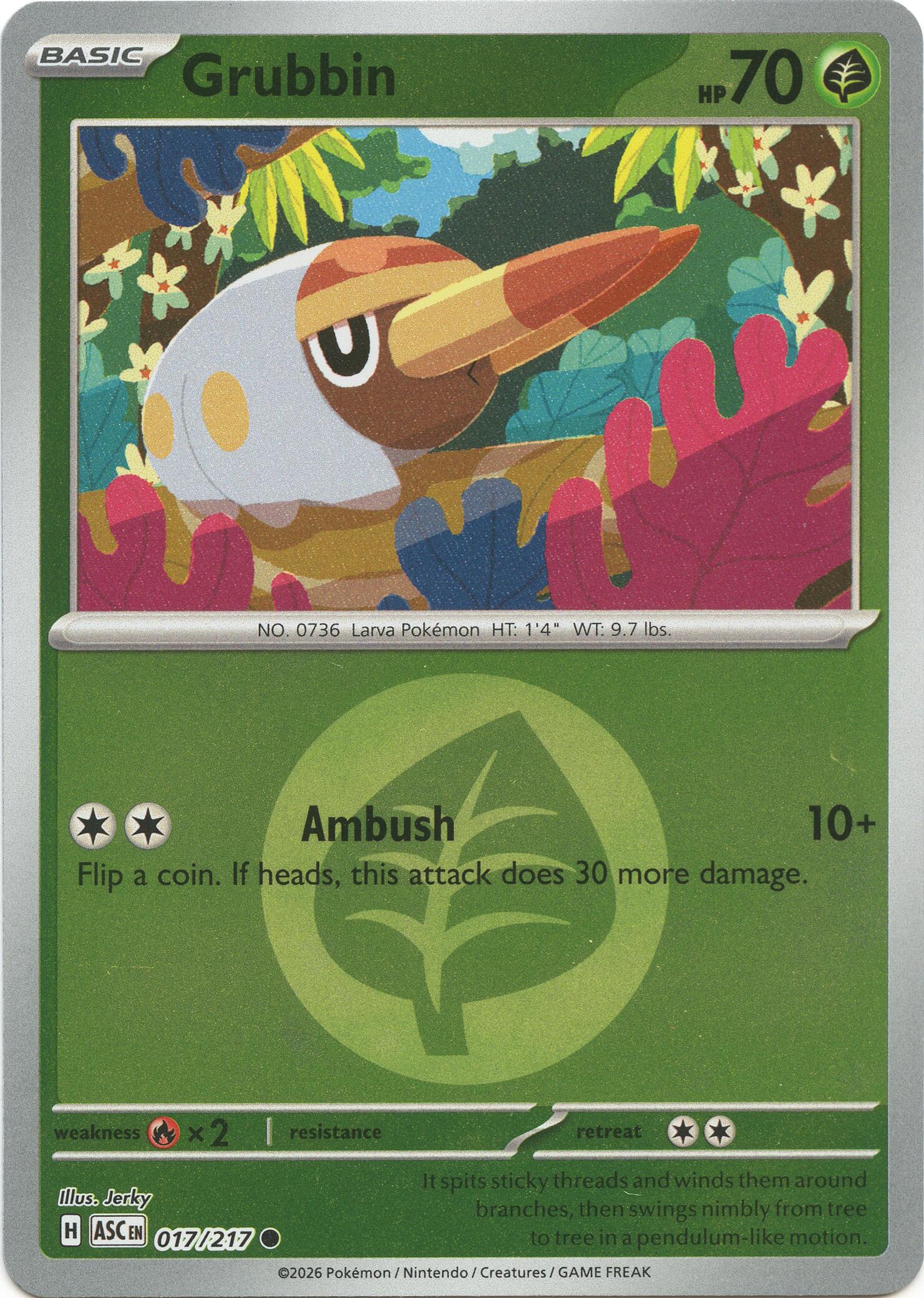Grubbin (017/217) (Energy Symbol Pattern) [Mega Evolution: Ascended Heroes] | Exor Games Summserside