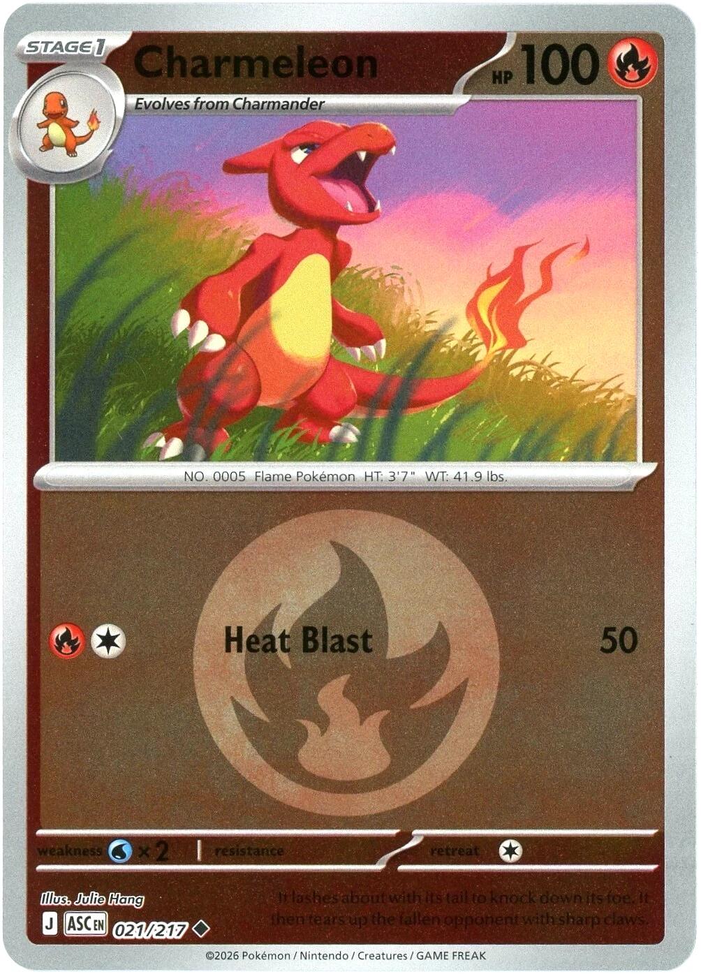 Charmeleon (021/217) (Energy Symbol Pattern) [Mega Evolution: Ascended Heroes] | Exor Games Summserside