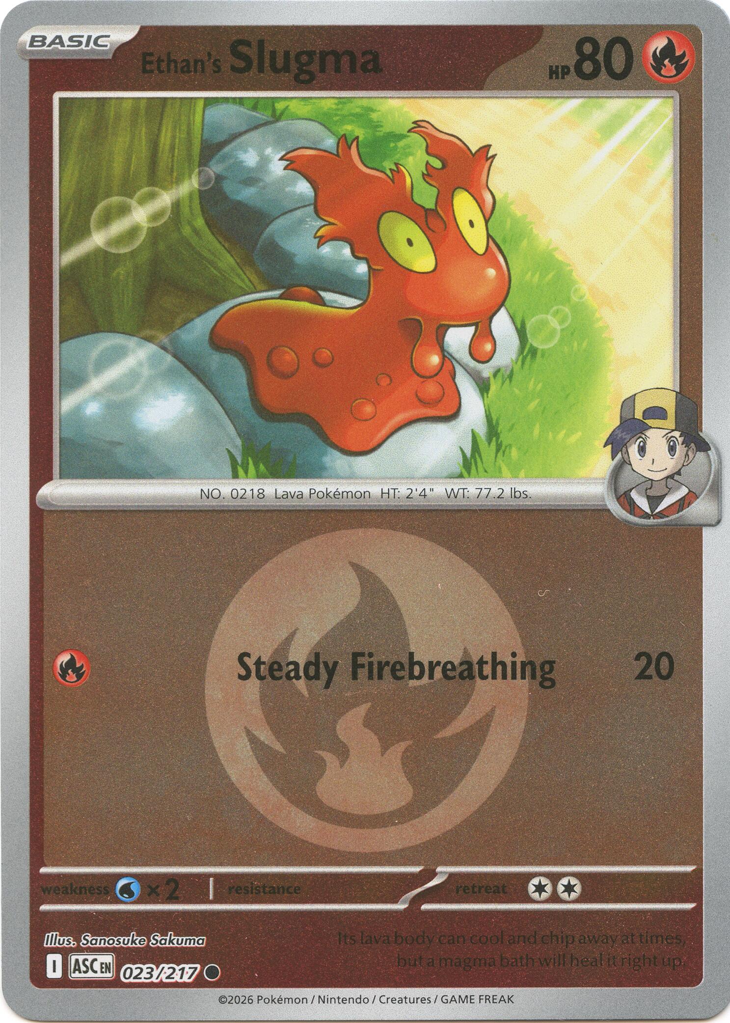 Ethan's Slugma (023/217) (Energy Symbol Pattern) [Mega Evolution: Ascended Heroes] | Exor Games Summserside