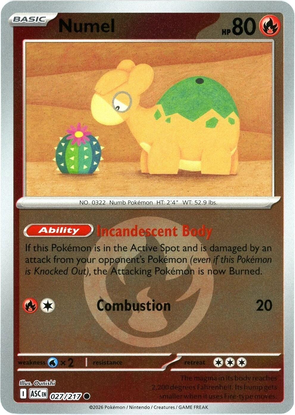 Numel (027/217) (Energy Symbol Pattern) [Mega Evolution: Ascended Heroes] | Exor Games Summserside