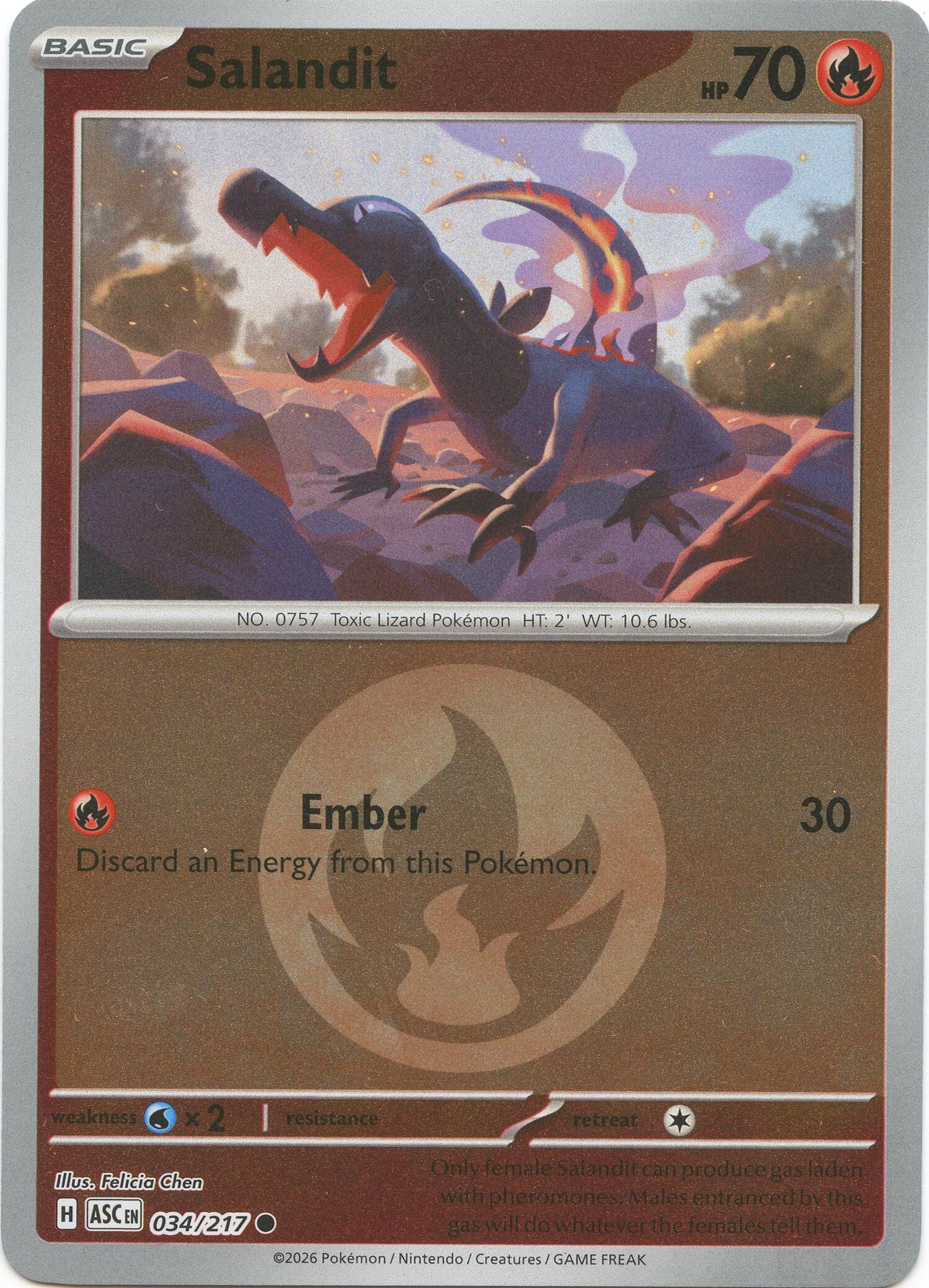 Salandit (034/217) (Energy Symbol Pattern) [Mega Evolution: Ascended Heroes] | Exor Games Summserside