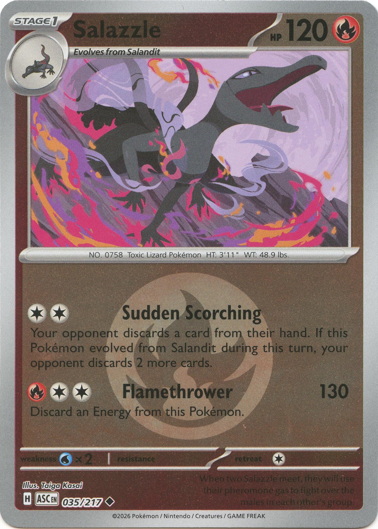 Salazzle (035/217) (Energy Symbol Pattern) [Mega Evolution: Ascended Heroes] | Exor Games Summserside