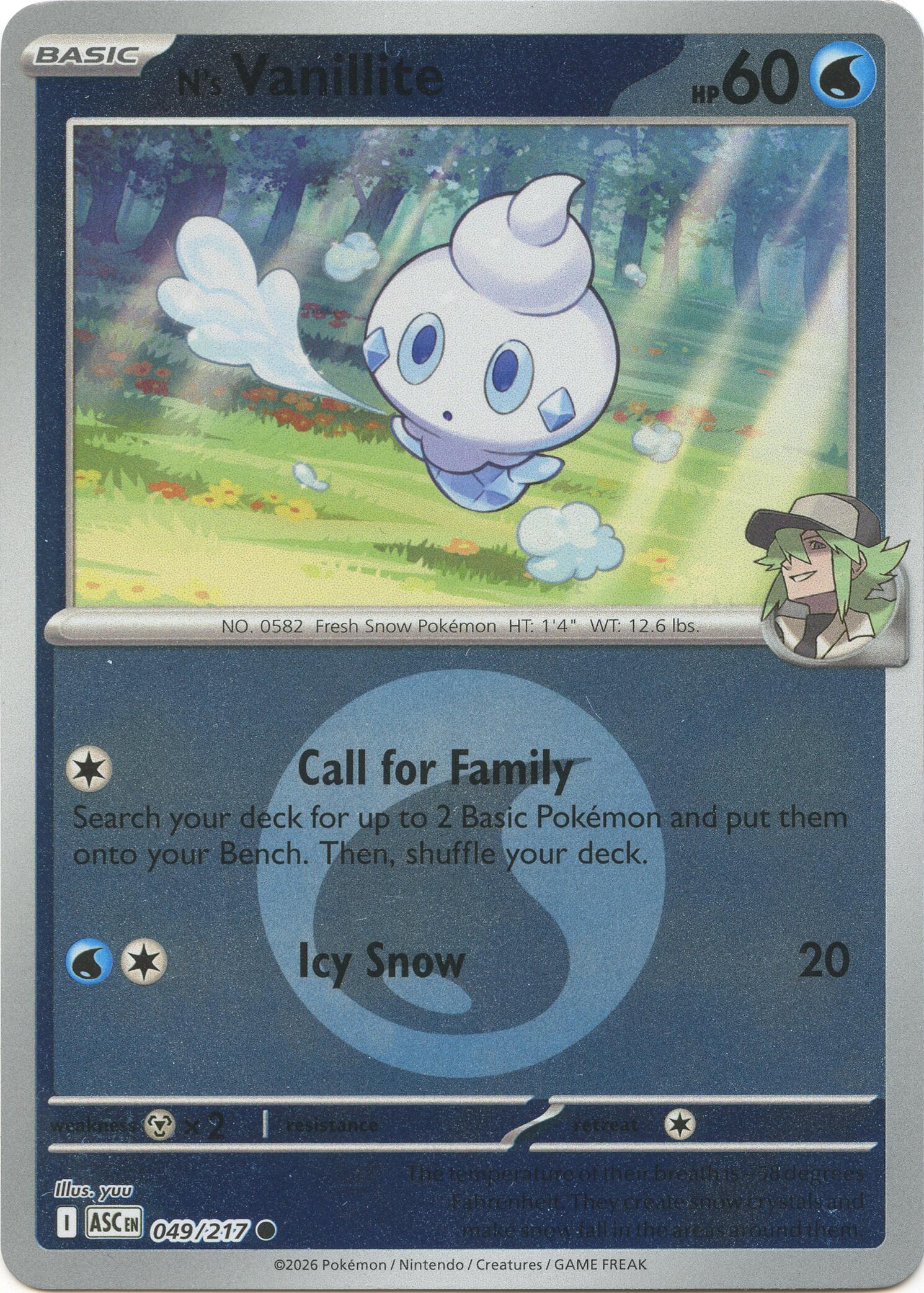 N's Vanillite (049/217) (Energy Symbol Pattern) [Mega Evolution: Ascended Heroes] | Exor Games Summserside