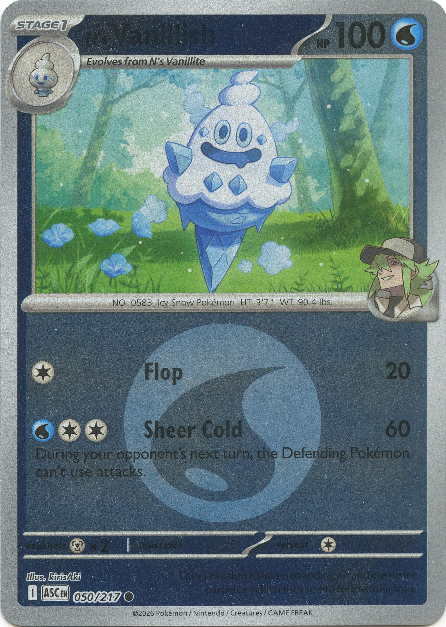 N's Vanillish (050/217) (Energy Symbol Pattern) [Mega Evolution: Ascended Heroes] | Exor Games Summserside