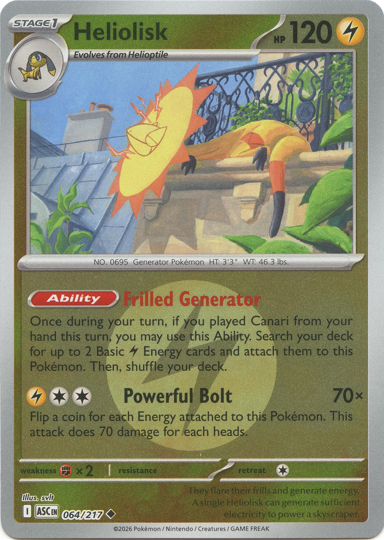 Heliolisk (064/217) (Energy Symbol Pattern) [Mega Evolution: Ascended Heroes] | Exor Games Summserside