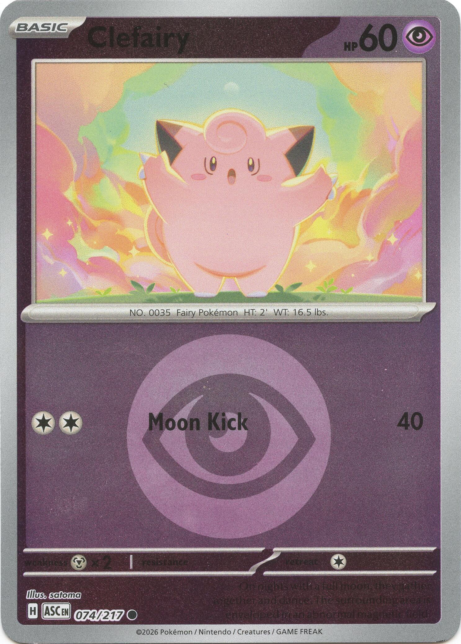 Clefairy (074/217) (Energy Symbol Pattern) [Mega Evolution: Ascended Heroes] | Exor Games Summserside