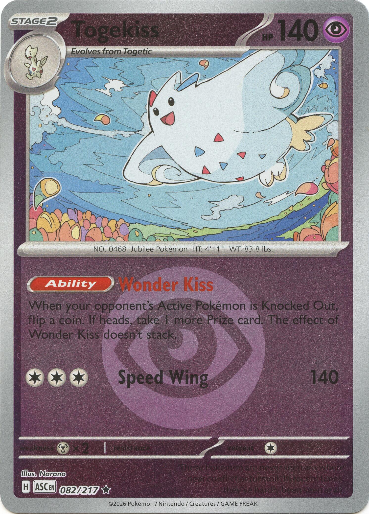 Togekiss (082/217) (Energy Symbol Pattern) [Mega Evolution: Ascended Heroes] | Exor Games Summserside