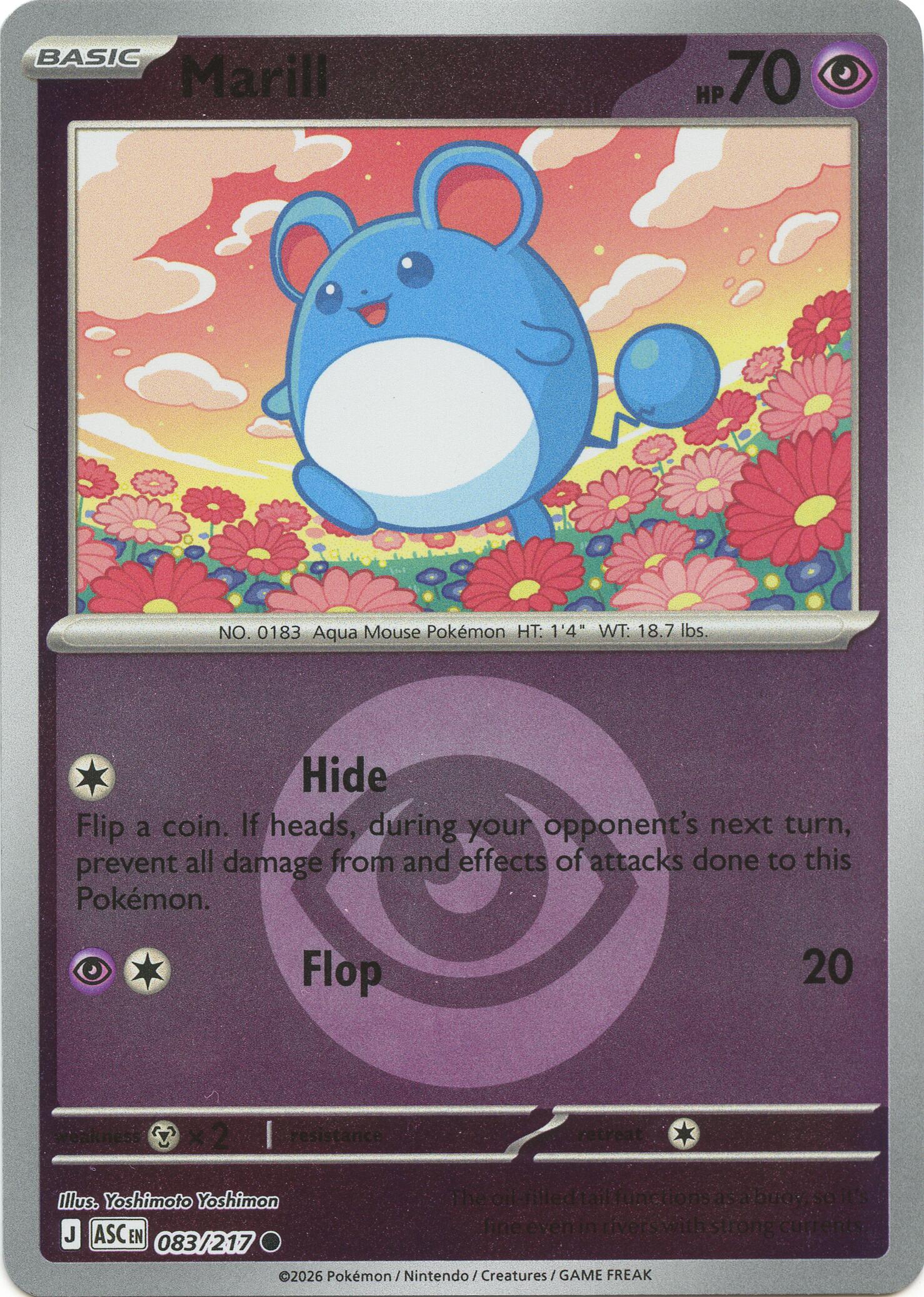 Marill (083/217) (Energy Symbol Pattern) [Mega Evolution: Ascended Heroes] | Exor Games Summserside