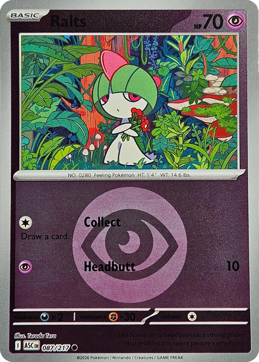 Ralts (087/217) (Energy Symbol Pattern) [Mega Evolution: Ascended Heroes] | Exor Games Summserside