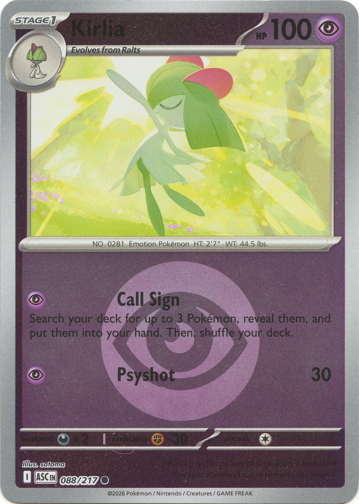 Kirlia (088/217) (Energy Symbol Pattern) [Mega Evolution: Ascended Heroes] | Exor Games Summserside