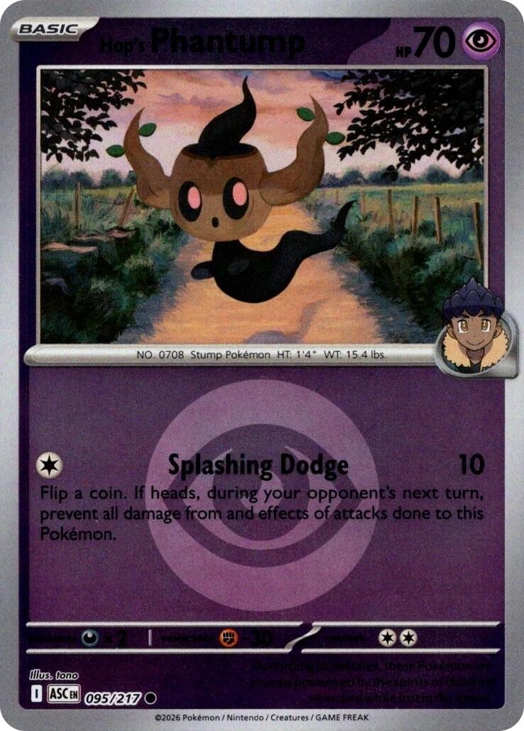 Hop's Phantump (095/217) (Energy Symbol Pattern) [Mega Evolution: Ascended Heroes] | Exor Games Summserside