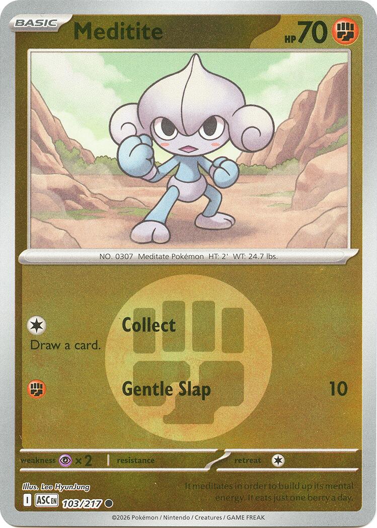 Meditite (103/217) (Energy Symbol Pattern) [Mega Evolution: Ascended Heroes] | Exor Games Summserside