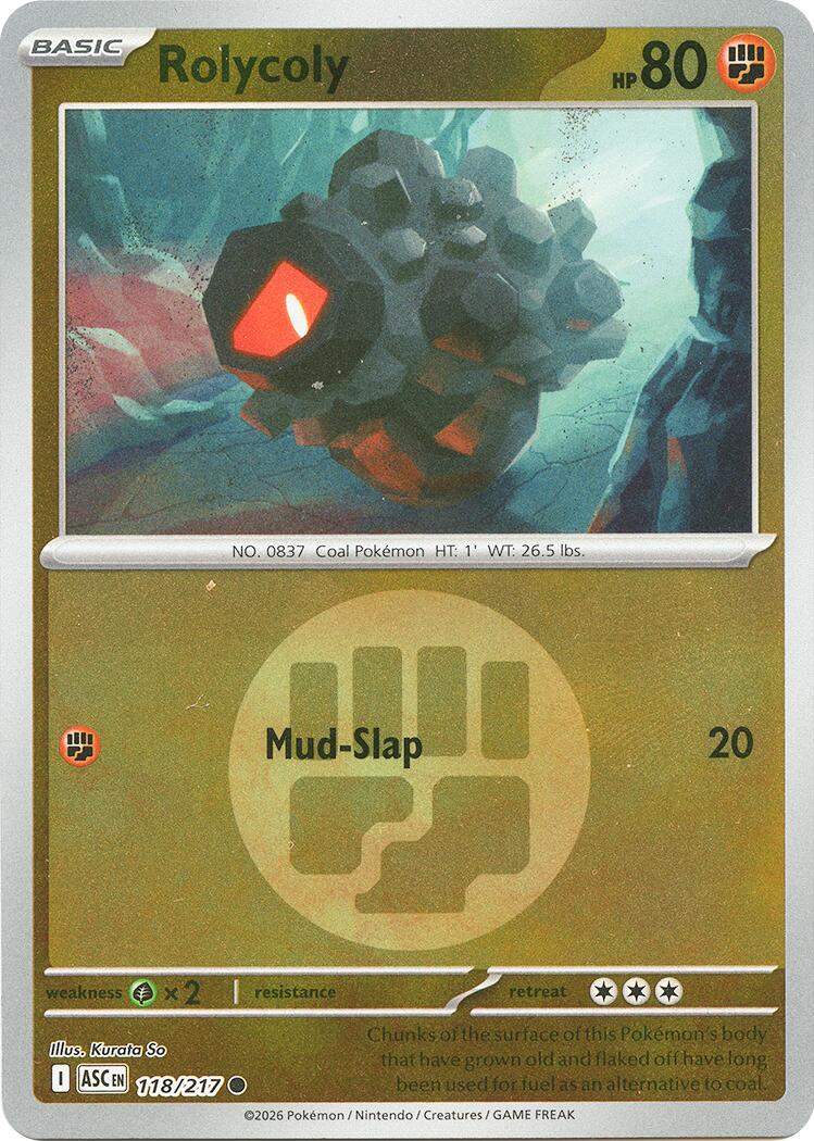 Rolycoly (118/217) (Energy Symbol Pattern) [Mega Evolution: Ascended Heroes] | Exor Games Summserside
