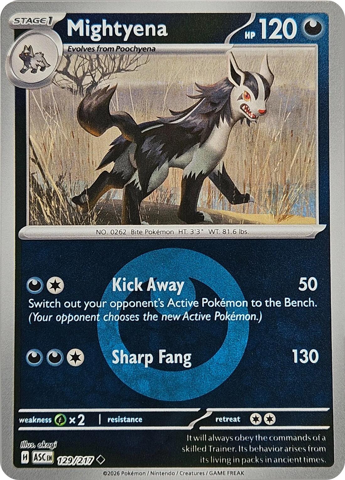 Mightyena (129/217) (Energy Symbol Pattern) [Mega Evolution: Ascended Heroes] | Exor Games Summserside