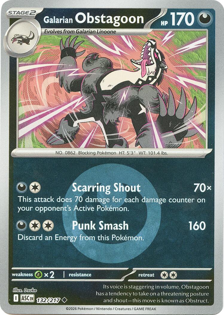 Galarian Obstagoon (132/217) (Energy Symbol Pattern) [Mega Evolution: Ascended Heroes] | Exor Games Summserside