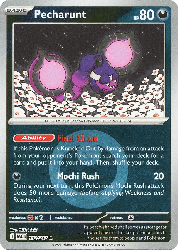 Pecharunt (143/217) (Energy Symbol Pattern) [Mega Evolution: Ascended Heroes] | Exor Games Summserside