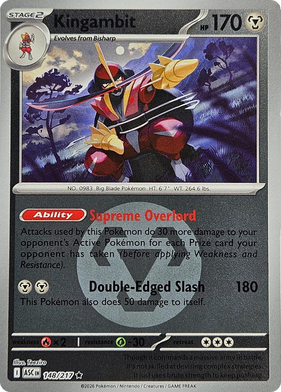 Kingambit (148/217) (Energy Symbol Pattern) [Mega Evolution: Ascended Heroes] | Exor Games Summserside