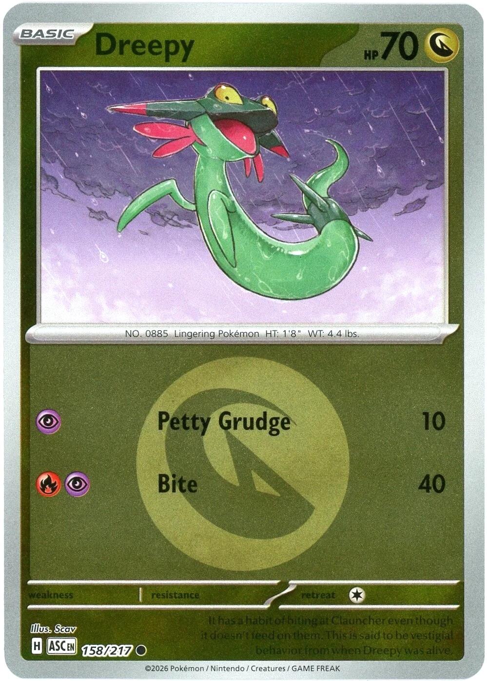 Dreepy (158/217) (Energy Symbol Pattern) [Mega Evolution: Ascended Heroes] | Exor Games Summserside