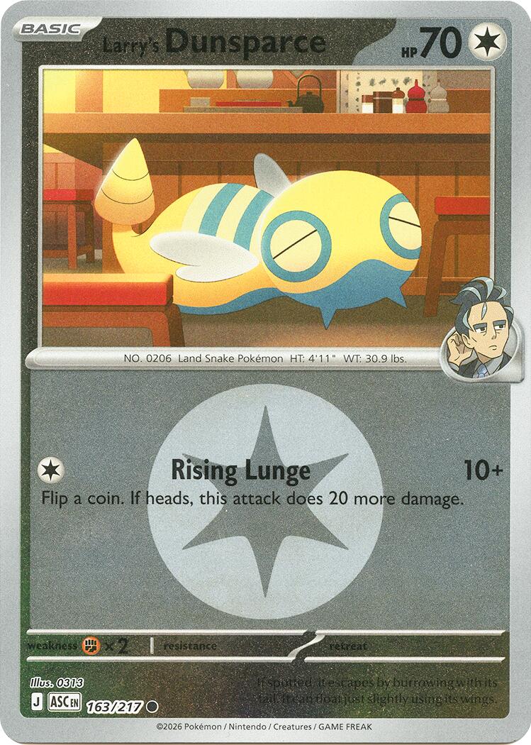 Larry's Dunsparce (163/217) (Energy Symbol Pattern) [Mega Evolution: Ascended Heroes] | Exor Games Summserside