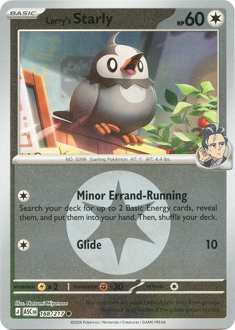 Larry's Starly (168/217) (Energy Symbol Pattern) [Mega Evolution: Ascended Heroes] | Exor Games Summserside