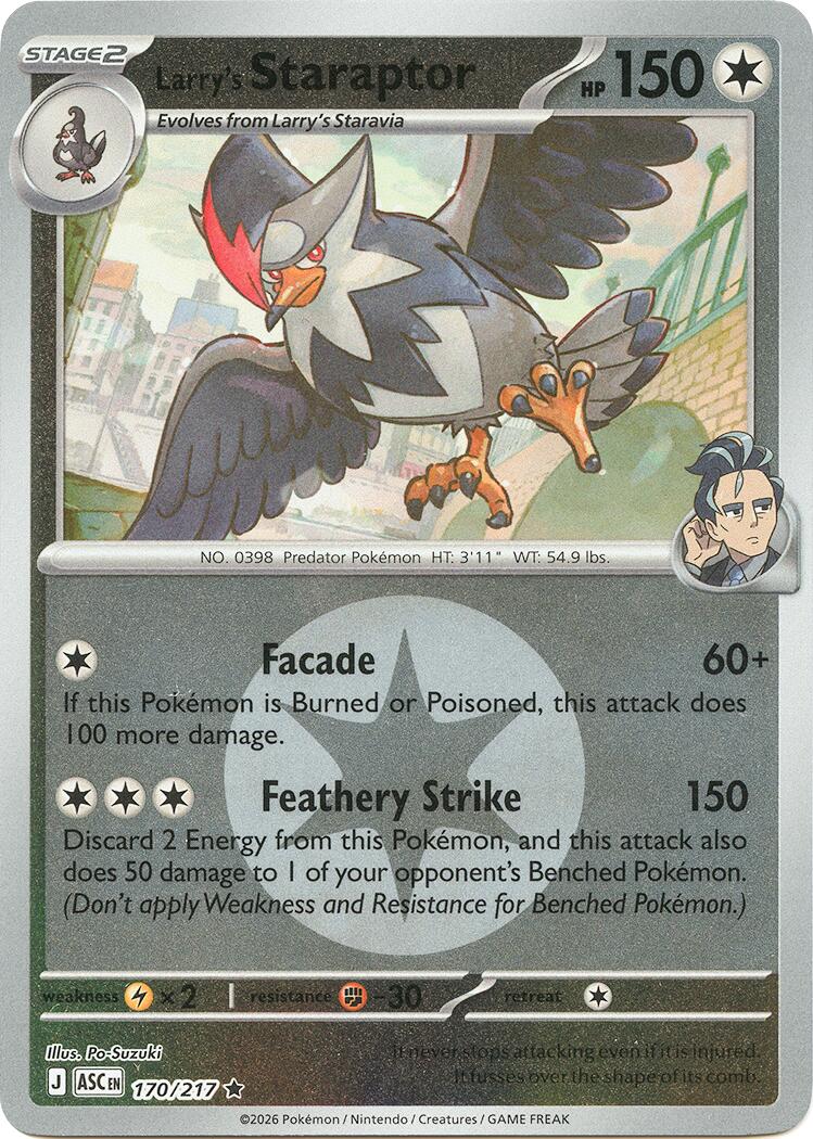Larry's Staraptor (170/217) (Energy Symbol Pattern) [Mega Evolution: Ascended Heroes] | Exor Games Summserside