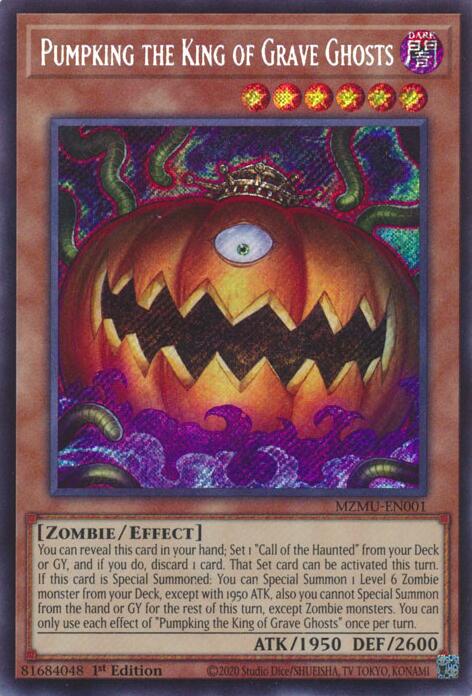 Pumpking the King of Grave Ghosts [MZMU-EN001] Secret Rare | Exor Games Summserside