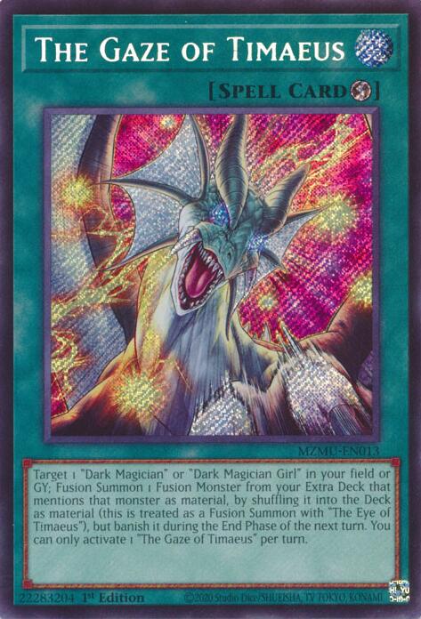 The Gaze of Timaeus [MZMU-EN013] Secret Rare | Exor Games Summserside