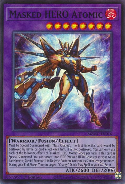 Masked HERO Atomic [MZMU-EN016] Super Rare | Exor Games Summserside