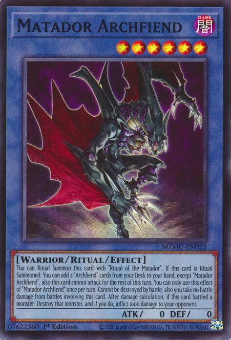 Matador Archfiend [MZMU-EN022] Super Rare | Exor Games Summserside