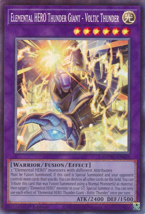 Elemental HERO Thunder Giant - Voltic Thunder (Collector's Rare) [MZMU-EN029] Collector's Rare | Exor Games Summserside