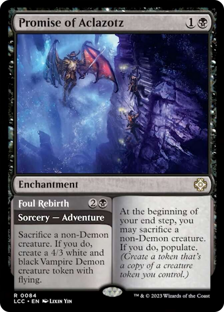 Promise of Aclazotz // Foul Rebirth [The Lost Caverns of Ixalan Commander] | Exor Games Summserside
