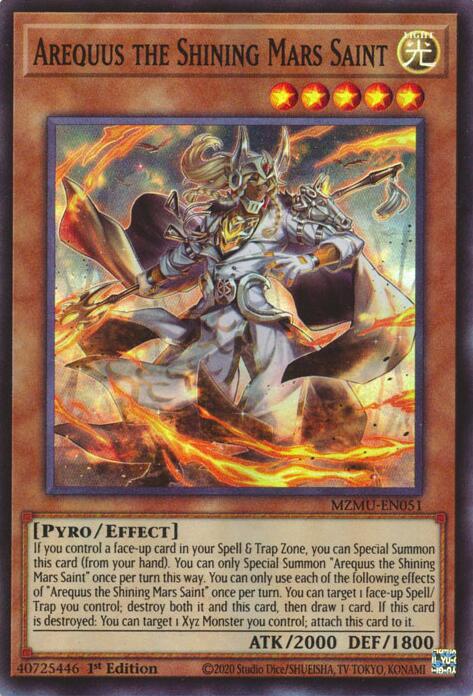 Arequus the Shining Mars Saint [MZMU-EN051] Super Rare | Exor Games Summserside