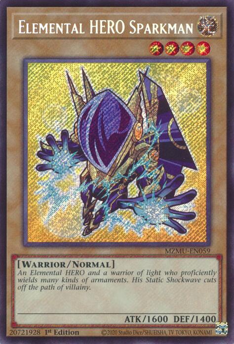 Elemental HERO Sparkman [MZMU-EN059] Secret Rare | Exor Games Summserside