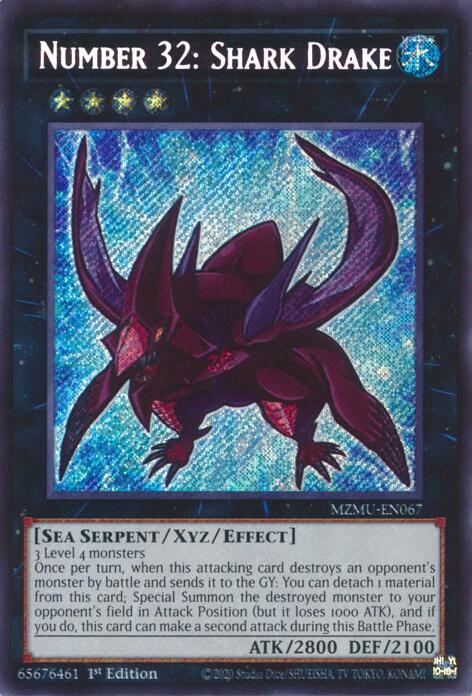 Number 32: Shark Drake [MZMU-EN067] Secret Rare | Exor Games Summserside
