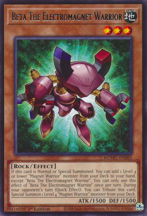 Beta The Electromagnet Warrior [MZMU-EN081] Rare | Exor Games Summserside