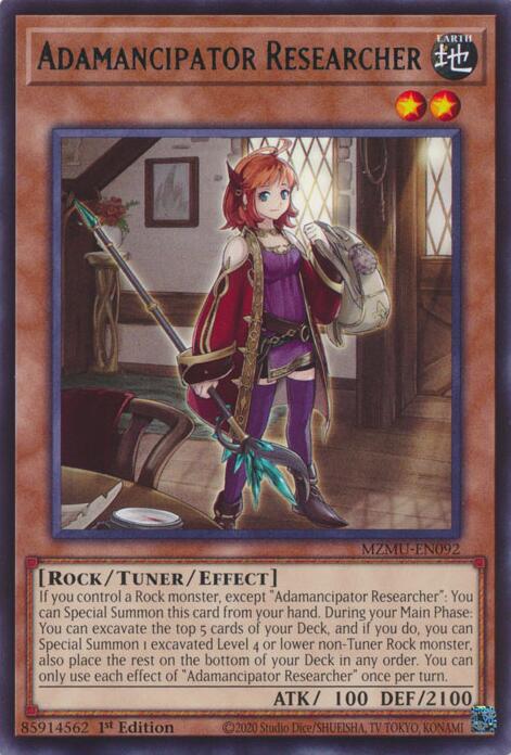 Adamancipator Researcher [MZMU-EN092] Rare | Exor Games Summserside