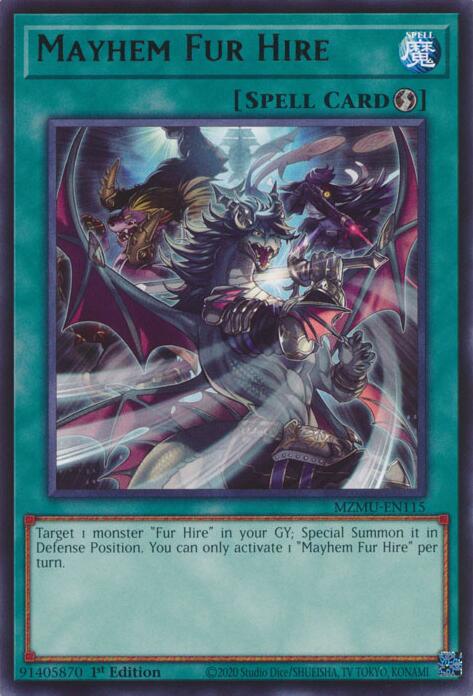Mayhem Fur Hire [MZMU-EN115] Rare | Exor Games Summserside