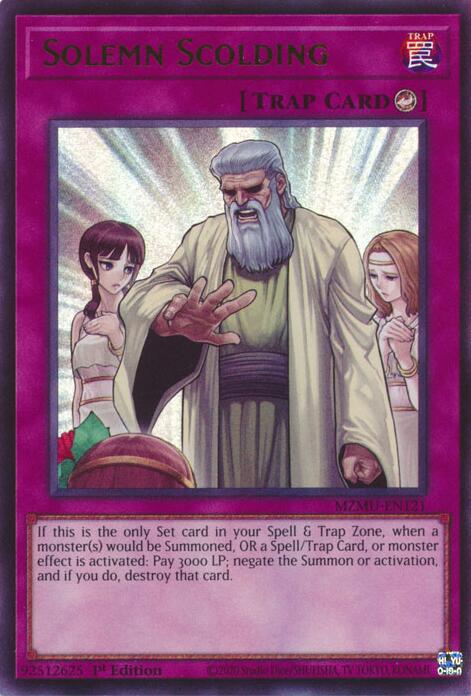 Solemn Scolding [MZMU-EN121] Ultra Rare | Exor Games Summserside