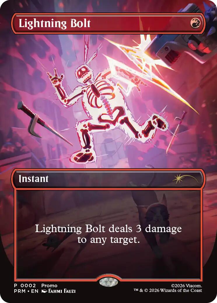 Lightning Bolt (Borderless) [Wizards Play Network 2026] | Exor Games Summserside