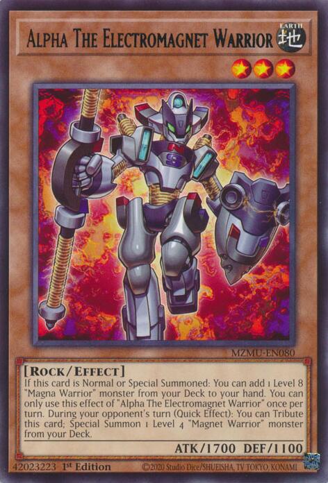 Alpha The Electromagnet Warrior [MZMU-EN080] Rare | Exor Games Summserside
