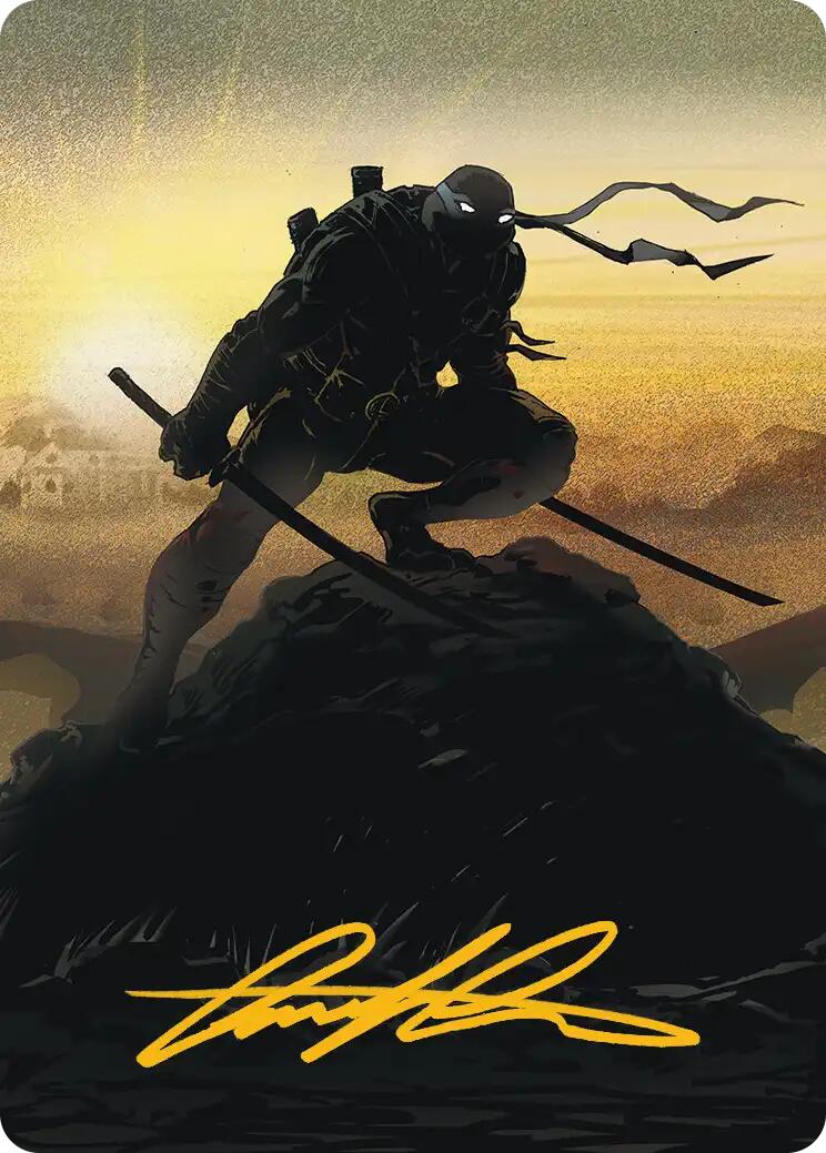 Leonardo, Sewer Samurai Art Card (20/54) (Gold-Stamped Signature) [Teenage Mutant Ninja Turtles Art Series] | Exor Games Summserside