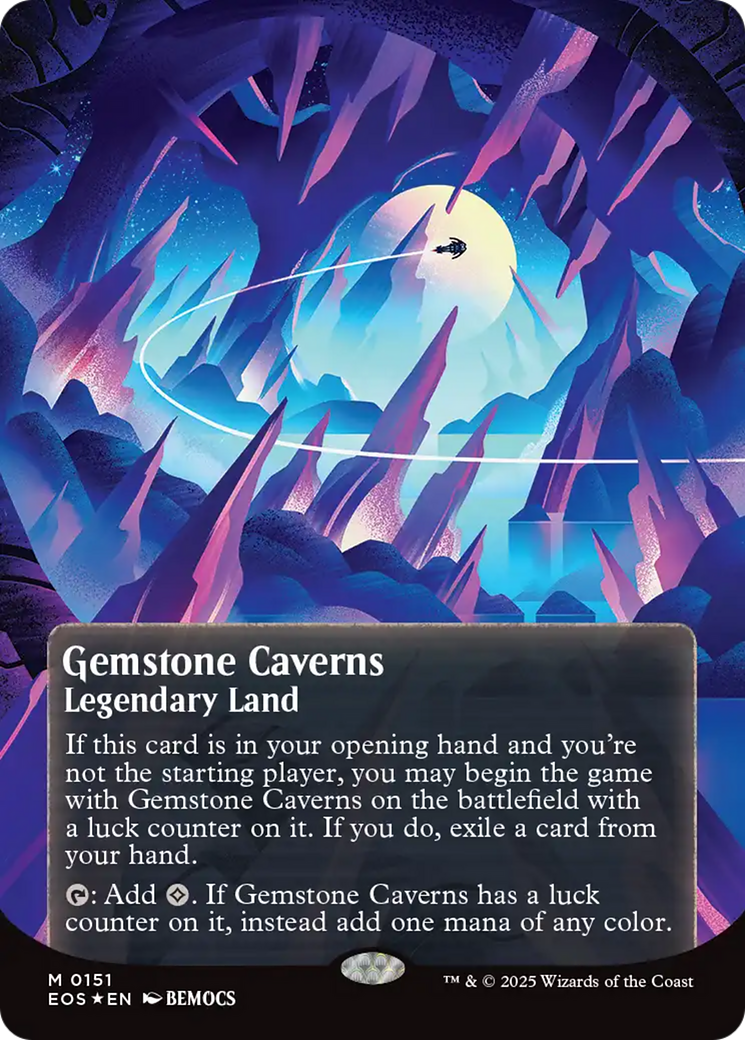 Gemstone Caverns (0151) (Borderless) (Galaxy Foil) [Edge of Eternities: Stellar Sights] | Exor Games Summserside