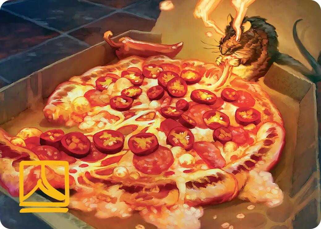 Spicy Oatmeal Pizza Art Card (Gold-Stamped Signature) [Teenage Mutant Ninja Turtles Art Series] | Exor Games Summserside