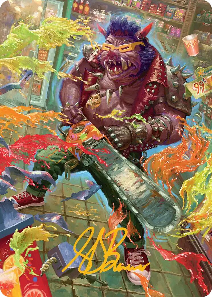 Bebop, Porcine Punk Art Card (Gold-Stamped Signature) [Teenage Mutant Ninja Turtles Art Series] | Exor Games Summserside